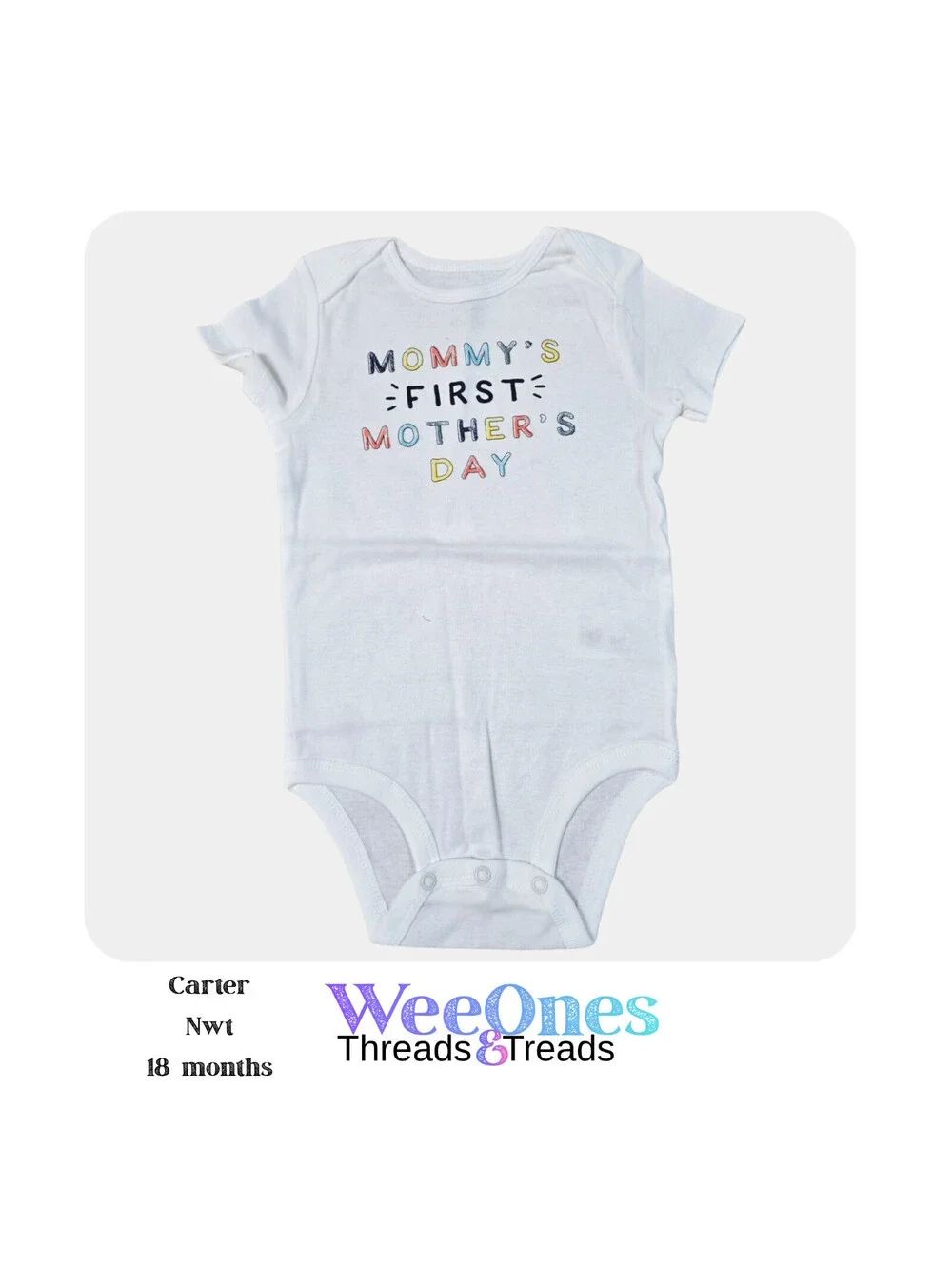 Mother's Father's Day Bodysuit 2 pc Carter NWT 18 mo